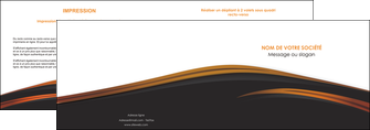 cree depliant 2 volets  4 pages  web design gris fond gris orange MIF73596