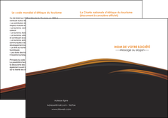 creer modele en ligne depliant 2 volets  4 pages  web design gris fond gris orange MIF73618