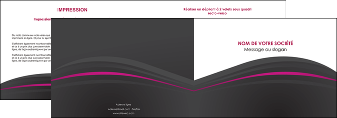 personnaliser modele de depliant 2 volets  4 pages  reseaux texture contexture structure MIDLU73654