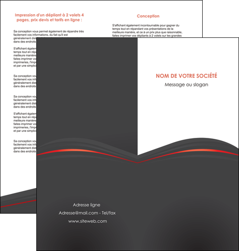 creer modele en ligne depliant 2 volets  4 pages  web design gris fond gris gris metallise MLGI73976