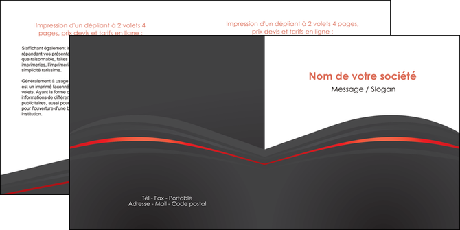 cree depliant 2 volets  4 pages  web design gris fond gris gris metallise MLGI73978