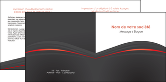 cree depliant 2 volets  4 pages  web design gris fond gris gris metallise MLGI73978