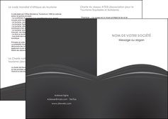 exemple depliant 2 volets  4 pages  restaurant menu noir blanc MIDLU74006