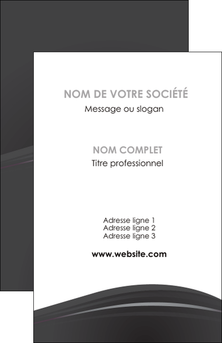 maquette en ligne a personnaliser carte de visite restaurant menu noir blanc MIDLU74010