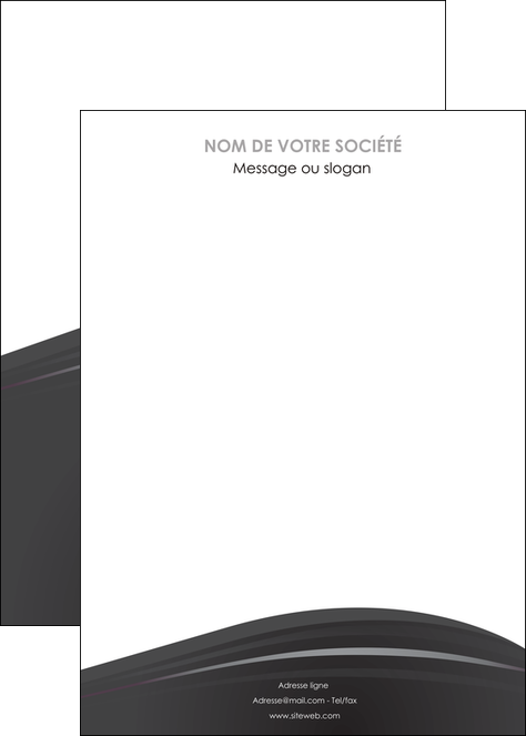 modele en ligne affiche restaurant menu noir blanc MIDLU74044