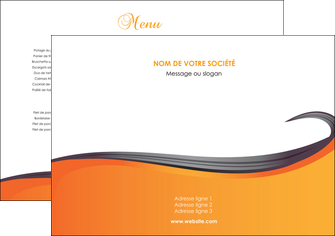 personnaliser maquette set de table orange fond orange couleur MLIG74434