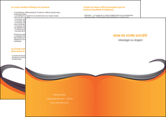 impression depliant 2 volets  4 pages  orange fond orange couleur MLIG74474