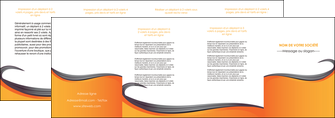 imprimer depliant 4 volets  8 pages  orange fond orange couleur MLIG74476