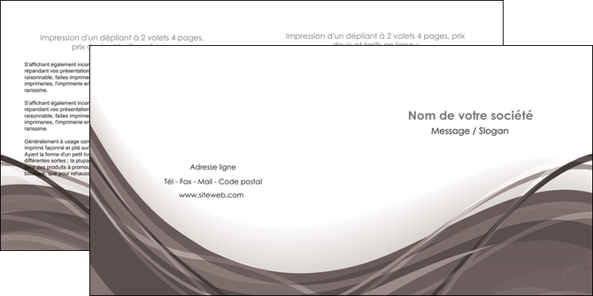 modele depliant 2 volets  4 pages  web design gris fond gris abstrait MLGI74582