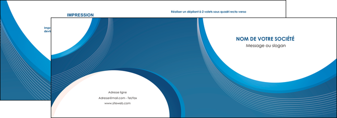 realiser depliant 2 volets  4 pages  web design bleu fond bleu couleurs froides MIDLU74620