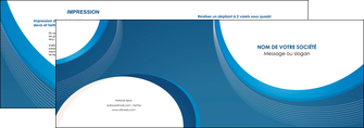 cree depliant 2 volets  4 pages  web design bleu fond bleu couleurs froides MIDLU74622
