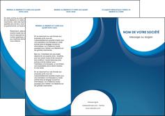 modele en ligne depliant 3 volets  6 pages  web design bleu fond bleu couleurs froides MIDLU74630