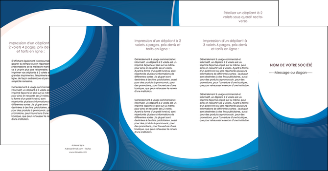 modele depliant 4 volets  8 pages  web design bleu fond bleu couleurs froides MIDLU74652