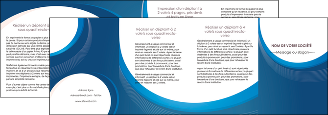 imprimerie depliant 4 volets  8 pages  web design bleu fond bleu couleurs froides MIDLU74654