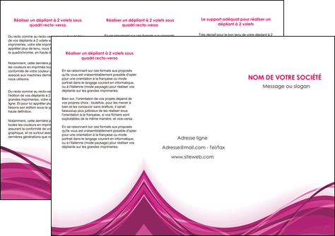 exemple depliant 3 volets  6 pages  violet fond violet mauve MLIGLU74734