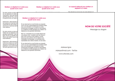 exemple depliant 3 volets  6 pages  violet fond violet mauve MLIG74734