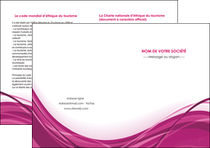 realiser depliant 2 volets  4 pages  violet fond violet mauve MLIG74748
