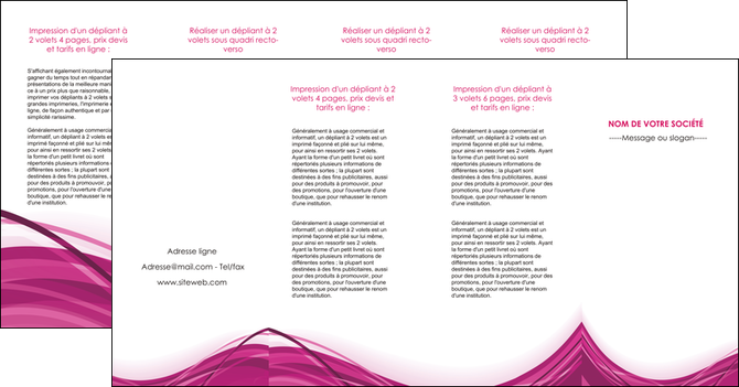creer modele en ligne depliant 4 volets  8 pages  violet fond violet mauve MLIGLU74756
