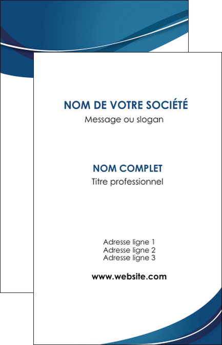 exemple carte de visite web design bleu fond bleu courbes MFLUOO74826
