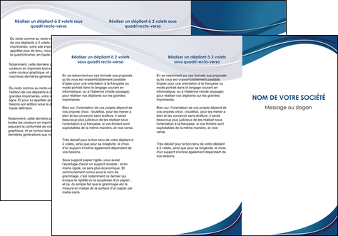 imprimer depliant 3 volets  6 pages  web design bleu fond bleu courbes MFLUOO74842