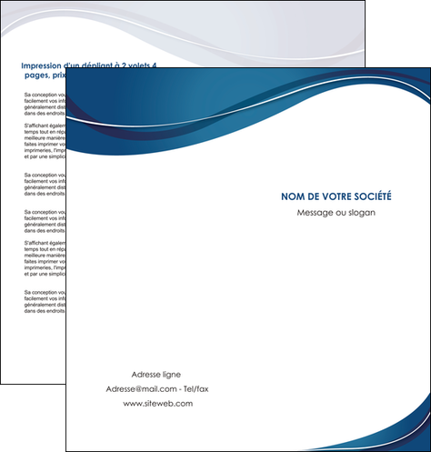 modele en ligne depliant 2 volets  4 pages  web design bleu fond bleu courbes MFLUOO74844