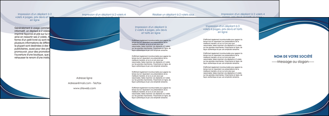 cree depliant 4 volets  8 pages  web design bleu fond bleu courbes MFLUOO74858