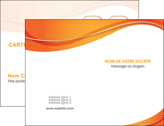 personnaliser maquette carte de visite orange fond orange couleur MIF75204
