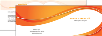 personnaliser modele de depliant 2 volets  4 pages  orange fond orange couleur MIF75212