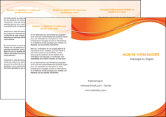 personnaliser modele de depliant 3 volets  6 pages  orange fond orange couleur MIF75220