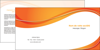 impression depliant 2 volets  4 pages  orange fond orange couleur MIF75224