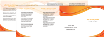 faire depliant 4 volets  8 pages  orange fond orange couleur MIF75238