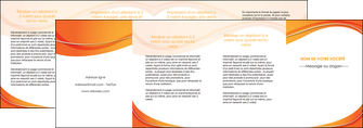 imprimerie depliant 4 volets  8 pages  orange fond orange couleur MIF75244