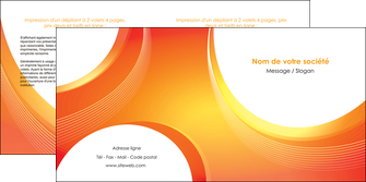 exemple depliant 2 volets  4 pages  web design orange fond orange colore MIFBE75630