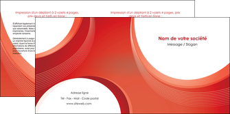 cree depliant 2 volets  4 pages  web design rouge couleur colore MIF75682