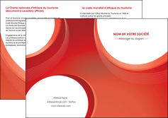 modele en ligne depliant 2 volets  4 pages  web design rouge couleur colore MIF75692