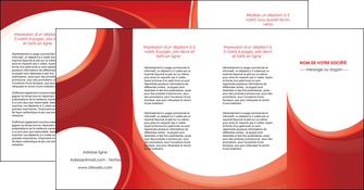 modele depliant 4 volets  8 pages  web design rouge couleur colore MIF75700