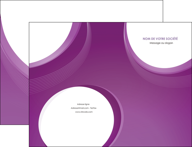 creation graphique en ligne pochette a rabat web design violet fond violet courbes MLIGCH75716
