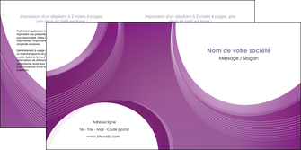 creer modele en ligne depliant 2 volets  4 pages  web design violet fond violet courbes MLIGCH75734