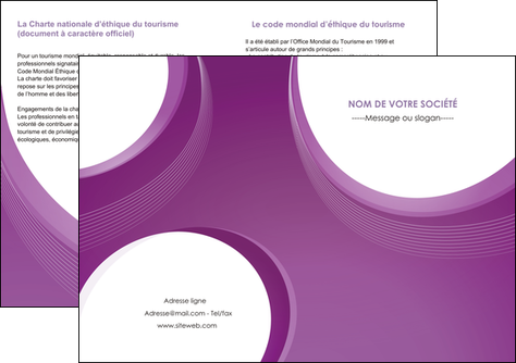 modele en ligne depliant 2 volets  4 pages  web design violet fond violet courbes MLIGCH75744