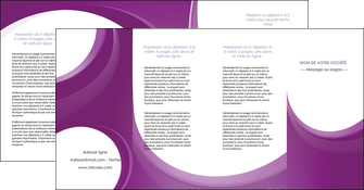 impression depliant 4 volets  8 pages  web design violet fond violet courbes MLIGCH75752