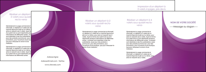 cree depliant 4 volets  8 pages  web design violet fond violet courbes MLIGCH75754