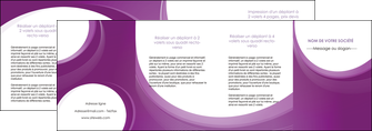 cree depliant 4 volets  8 pages  web design violet fond violet courbes MLIGCH75754