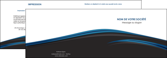exemple depliant 2 volets  4 pages  web design fond noir bleu abstrait MLIGBE75990