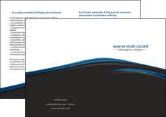 exemple depliant 2 volets  4 pages  web design fond noir bleu abstrait MLIGBE76014