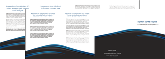 realiser depliant 4 volets  8 pages  web design fond noir bleu abstrait MLIGBE76018