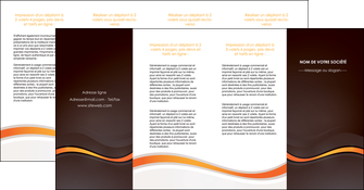 creation graphique en ligne depliant 4 volets  8 pages  web design orange gris texture MLIGBE77192