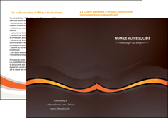 personnaliser maquette depliant 2 volets  4 pages  web design orange gris texture MLIGBE77200