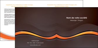 creer modele en ligne depliant 2 volets  4 pages  web design orange gris texture MLIGBE77210
