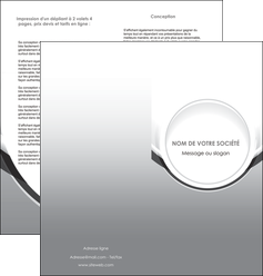 personnaliser maquette depliant 2 volets  4 pages  web design gris fond gris rond MLIG78978
