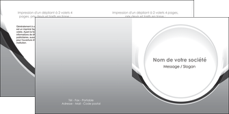 cree depliant 2 volets  4 pages  web design gris fond gris rond MLIG78980